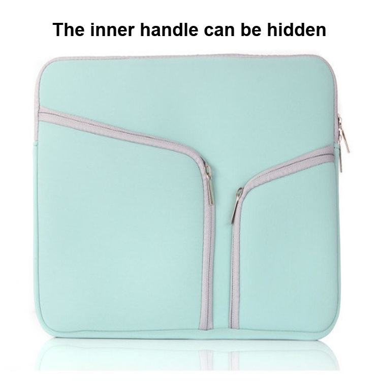 T228 Diving Material Computer Bag Multi-pocket Laptop Liner Bag, Size:  11 Inch(Mint Green)