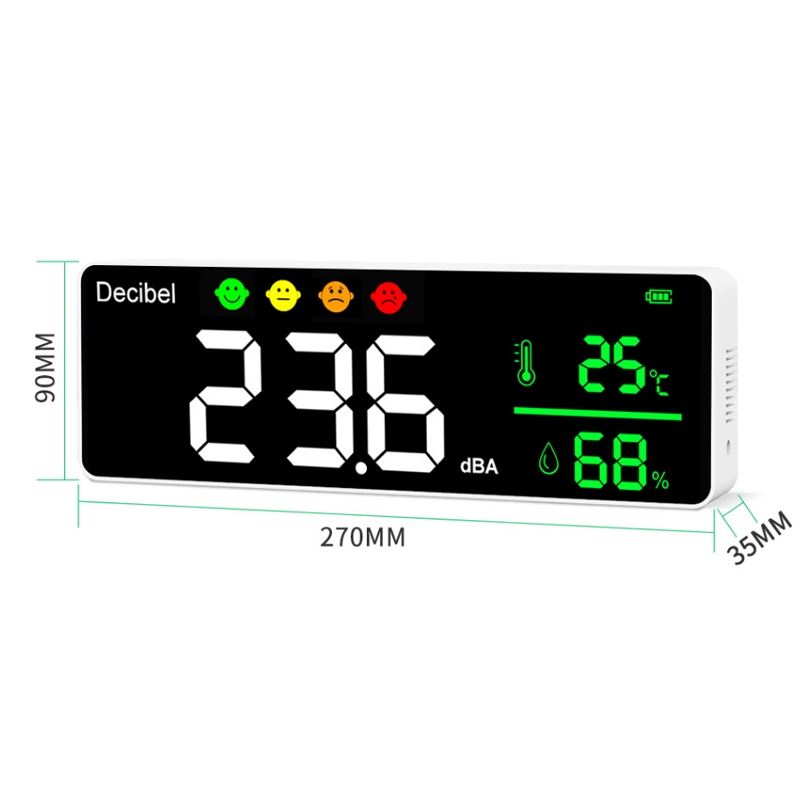 DM1306D Wall-mounted Decibel Meter Temperature & Humidity Detector