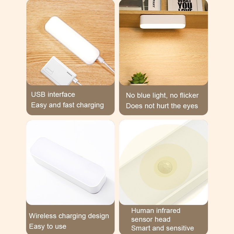 D6 Smart Charging Home Wireless Cabinet Sensor Light, Battery Capacity: 3000 mAh(White Light)