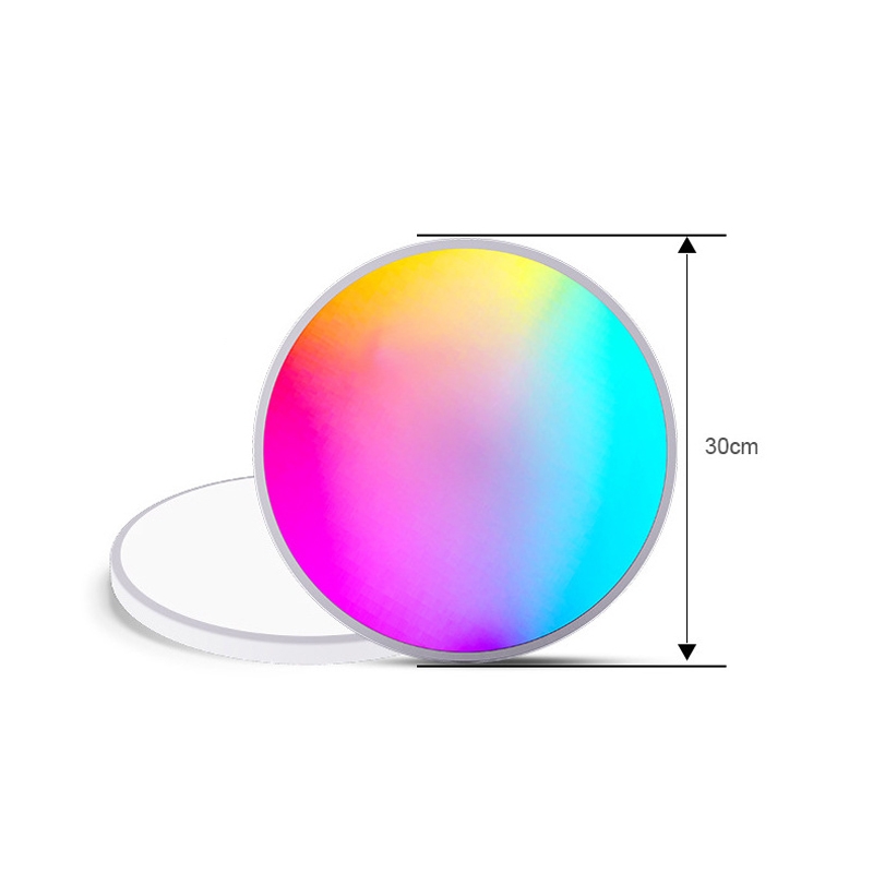 RGBCW Smart Graffiti App Voice Ceiling Light, Voltage: US Standard 110V-130V(Black Frame)