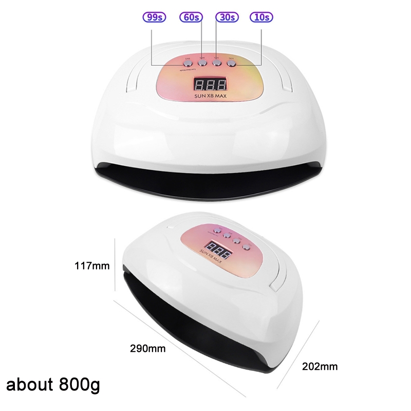 SUNSKY - Sun X8 Max 150W Dual Light Source UV Nail Lamp LED ...