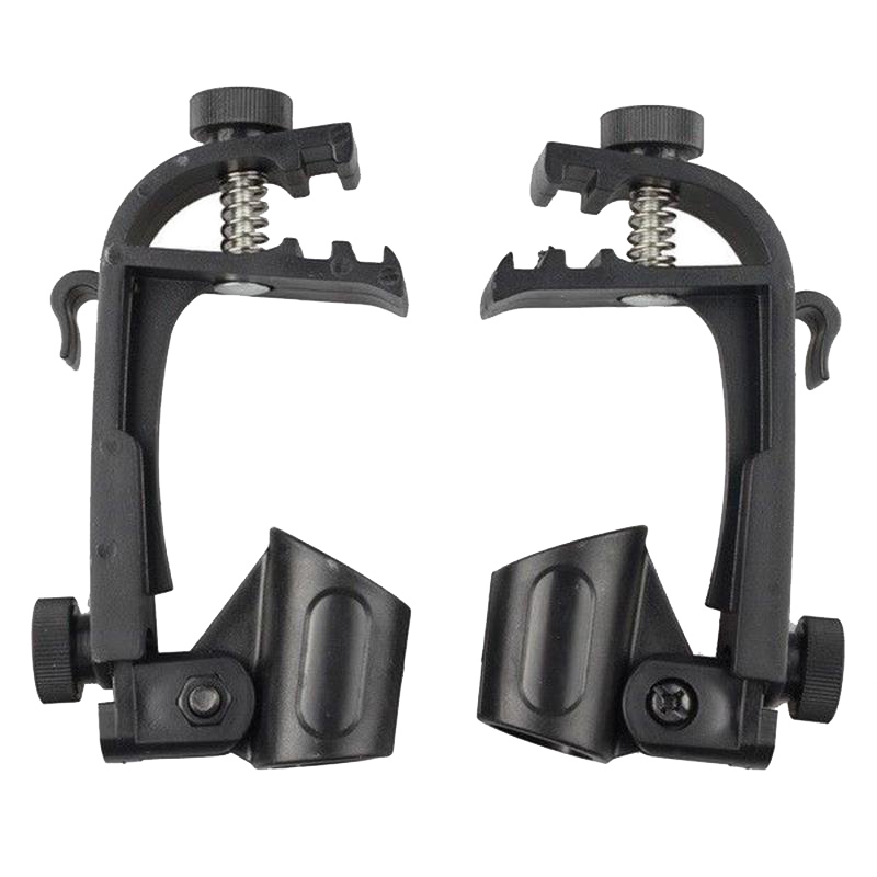 2 PCS  Adjustable Clip On Drum Rim Shock Mount Microphone Mic Clamp Holder(M00661)