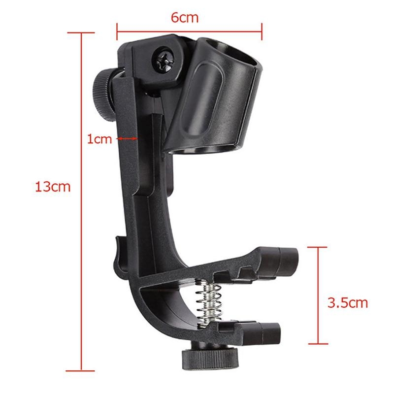 2 PCS  Adjustable Clip On Drum Rim Shock Mount Microphone Mic Clamp Holder(M00661)