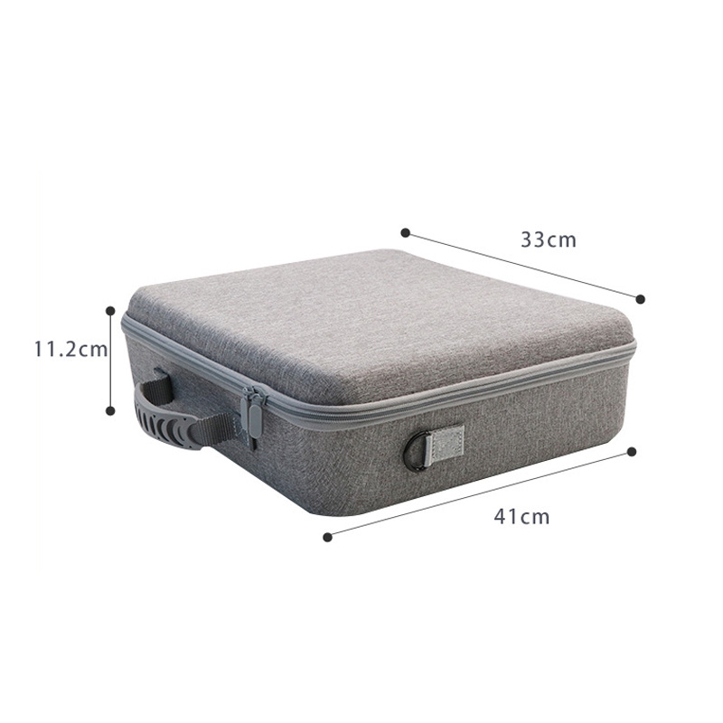 For PS5 Slim Game Console EVA Storage Bag Handbag Carrying Case(1959 Gray)