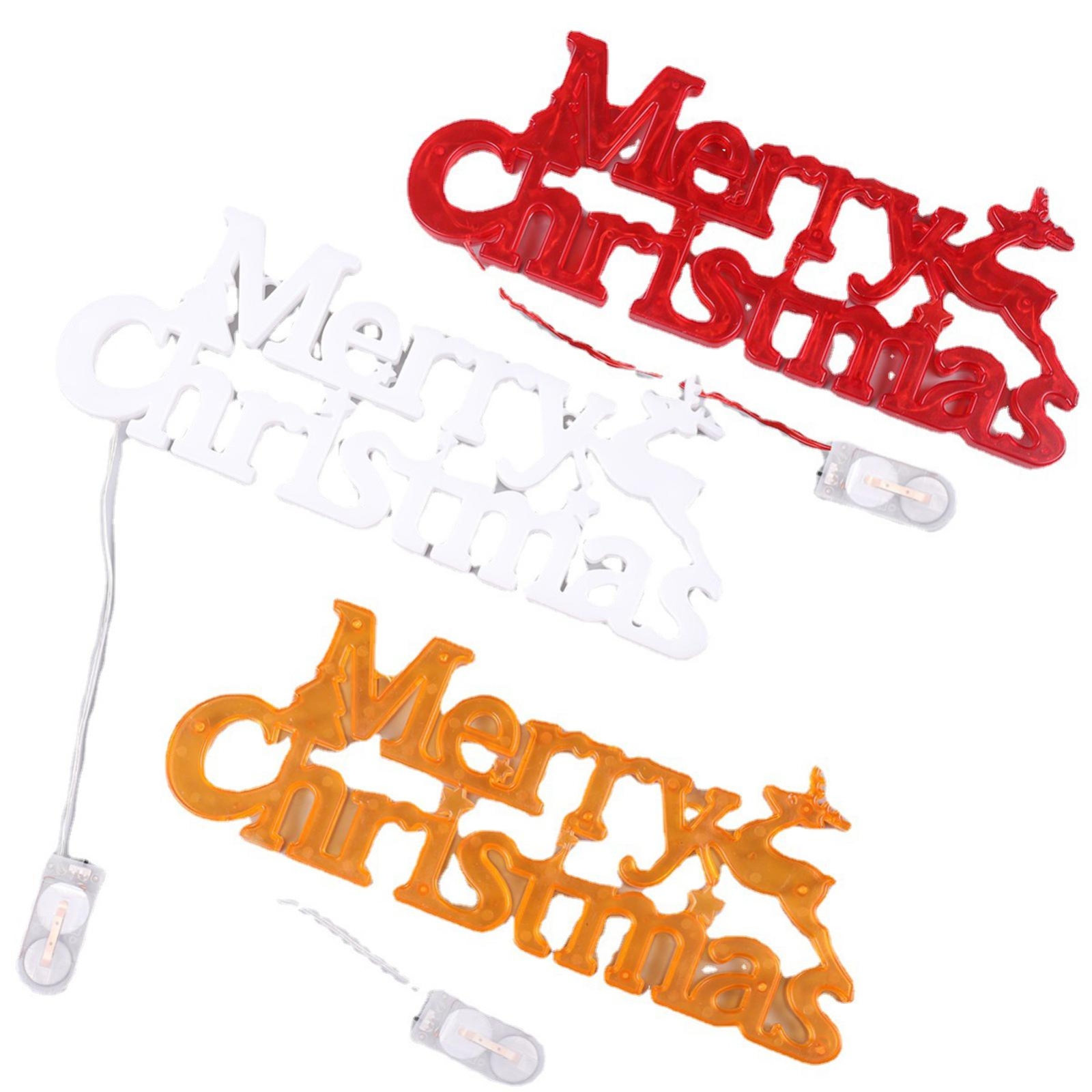 Merry Christmas Letters Modeling Lights(White Shell Dry Battery)