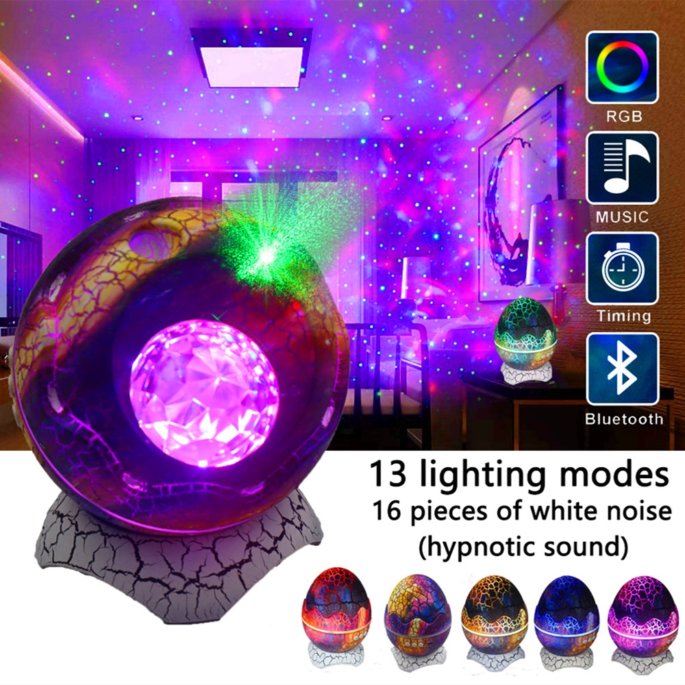 K850 LED Dinosaur Egg Remote Control Bluetooth Star Projection Light with Speaker Function(Pan-Slavic)