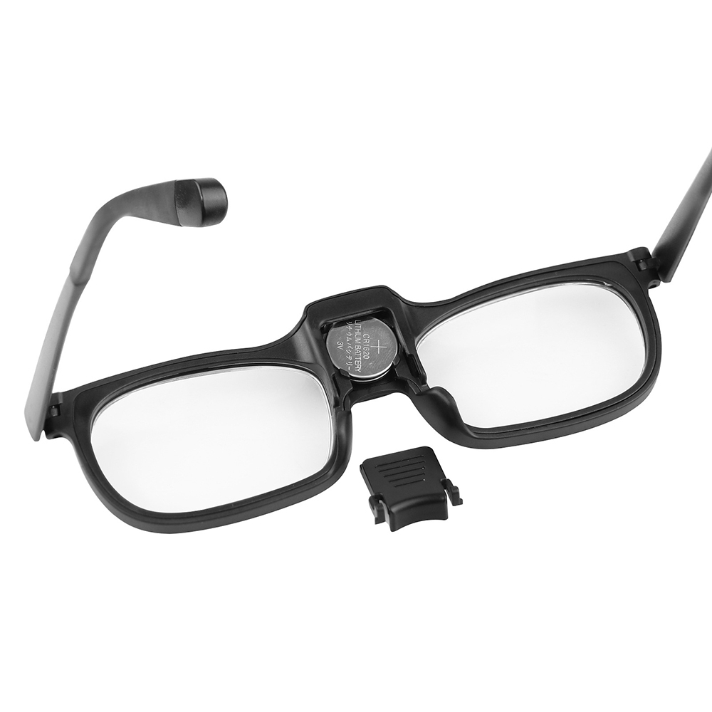 Glasses-Type Painting and Reading Magnifying Glass with 2LED Lights, Specification: 19156-3A 