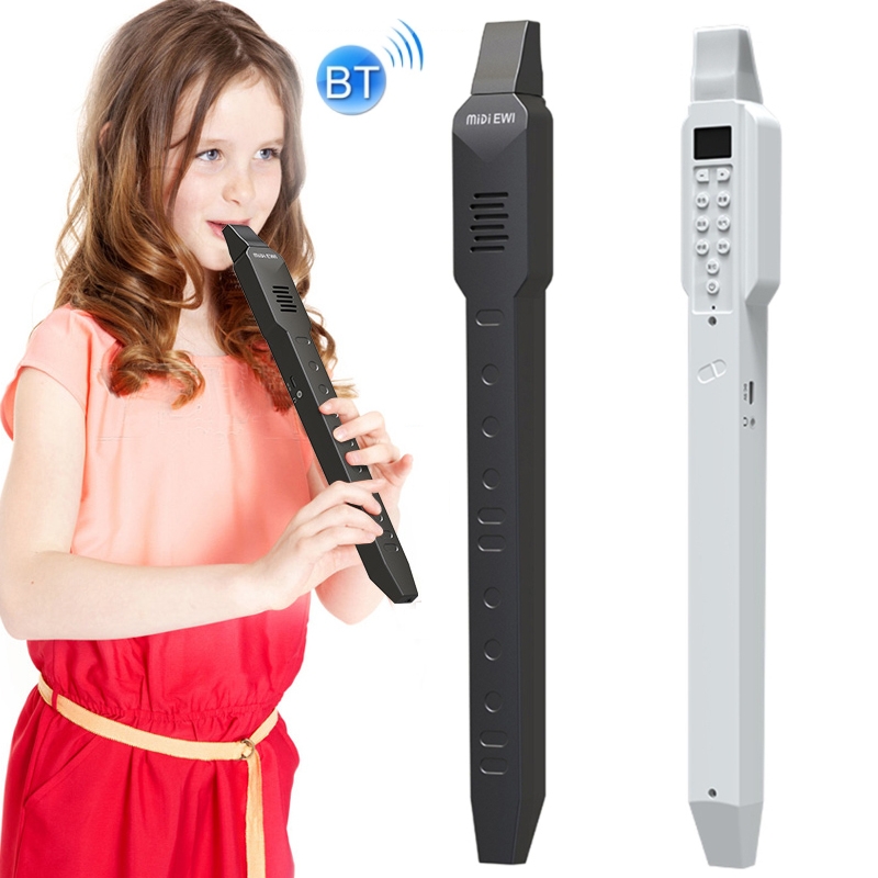 Mini Digital Electronic Saxophone Wind Instrument for Imitation of Various Musical Instrument Sounds(White English)