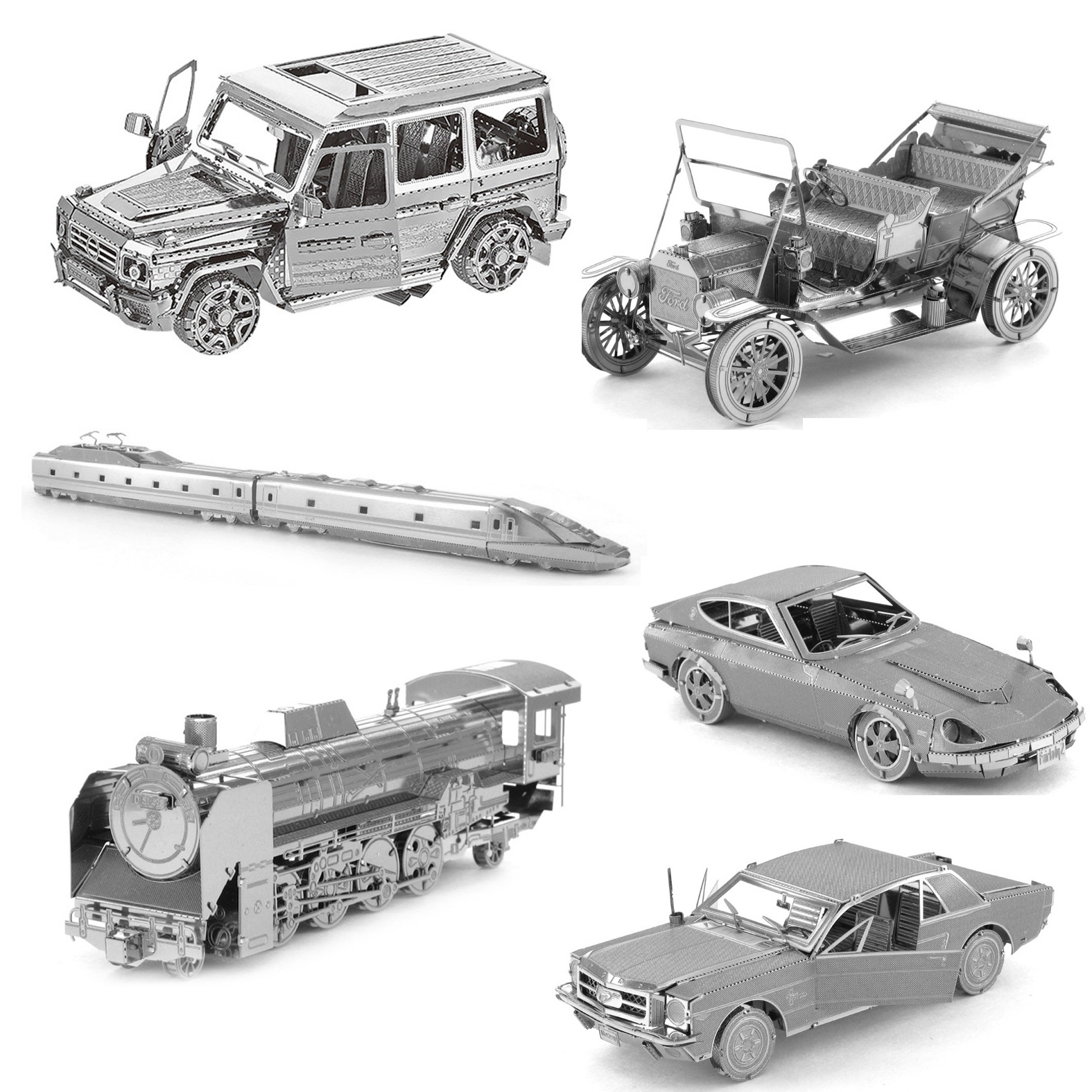 BZS G500 3D Three-dimensional Metal Car Assembly Model DIY Puzzles Toy