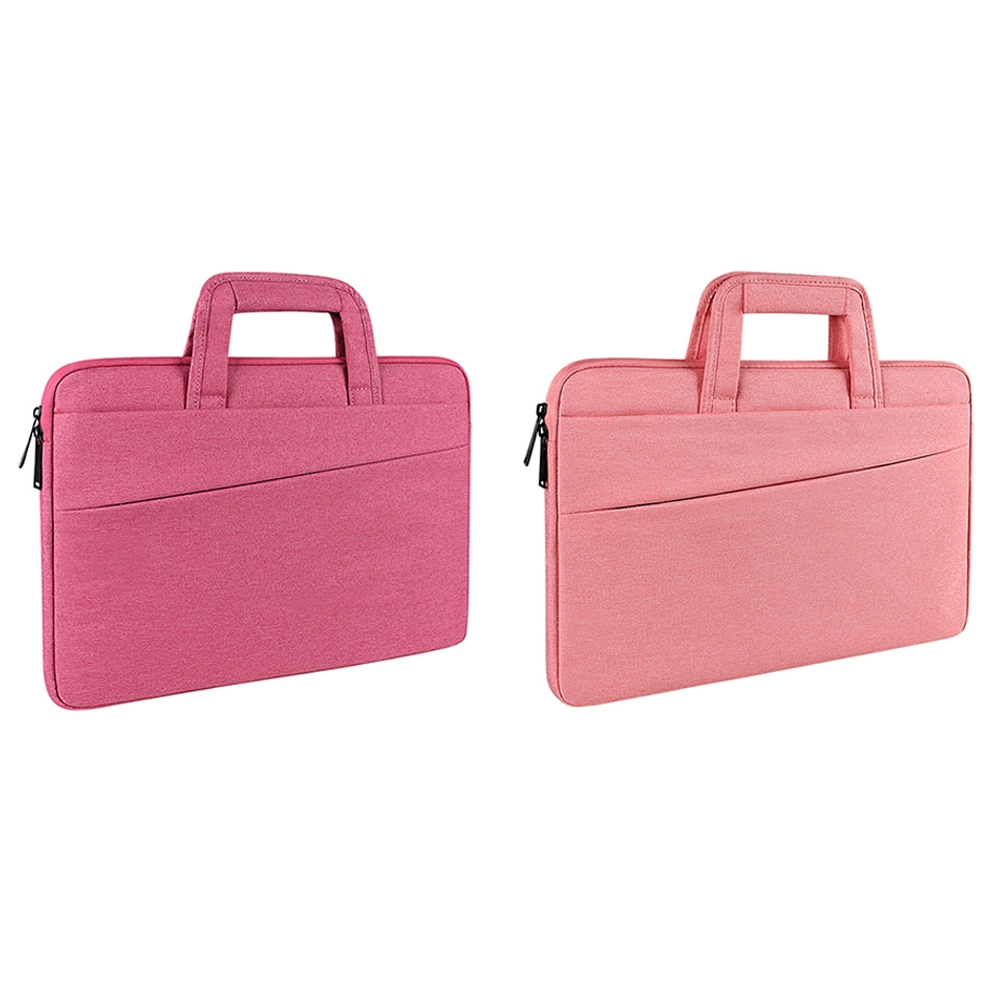 ST03 Waterproof Laptop Storage Bag Briefcase Multi-compartment Laptop Sleeve, Size: 11.6-12.5 inches(Pink)