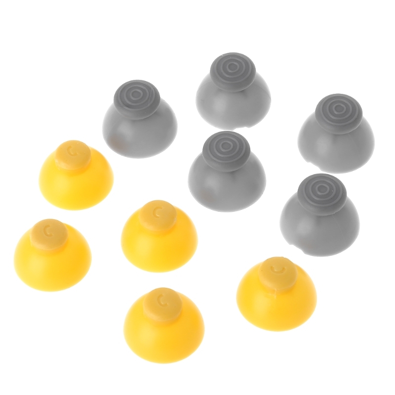 For Nintendo Gamecube NGC Controller 10pcs Joystick Cap Replacement Parts(Yellow)