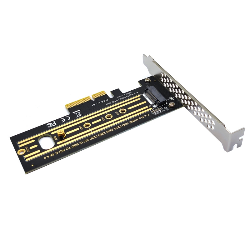 2pcs M.2 Riser Card NVMe SSD to PCI-E X4 4.0 GEN4(Black)