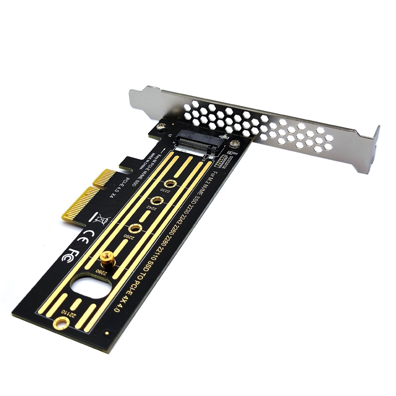 2pcs M.2 Riser Card NVMe SSD to PCI-E X4 4.0 GEN4(Black)