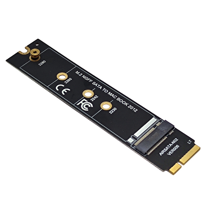 M.2 NGFF SATA To MAC SSD Adapter Riser Card For MacBook Air 2012 A1465 A1466 Long Type