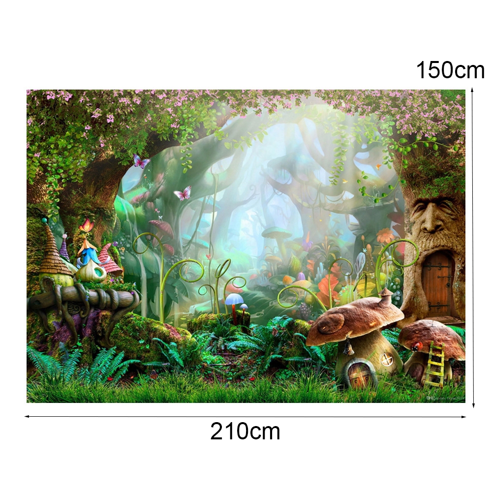 150 X 210cm Fantasy Forest Photography Background Cloth Cartoon Kids Party Decoration Backdrop(4197)