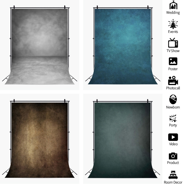 80x120cm Gradient Solid Color Photography Background Cloth Studio Props Decorative Background(11407984)