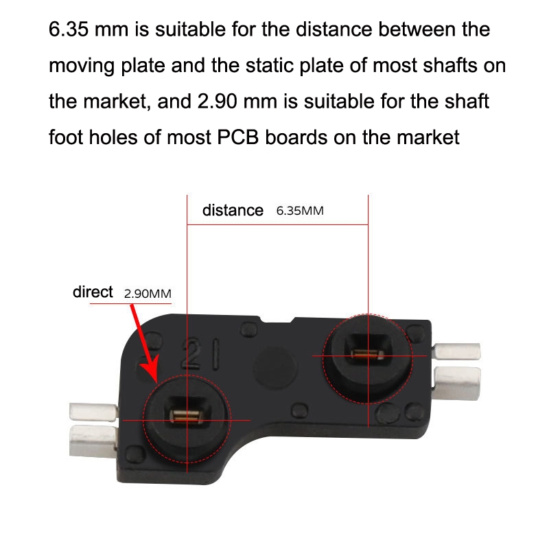 100pcs Mechanical Keyboard Shaft Body Hot Swap Base Modified Shaft Seat Connector(Black)