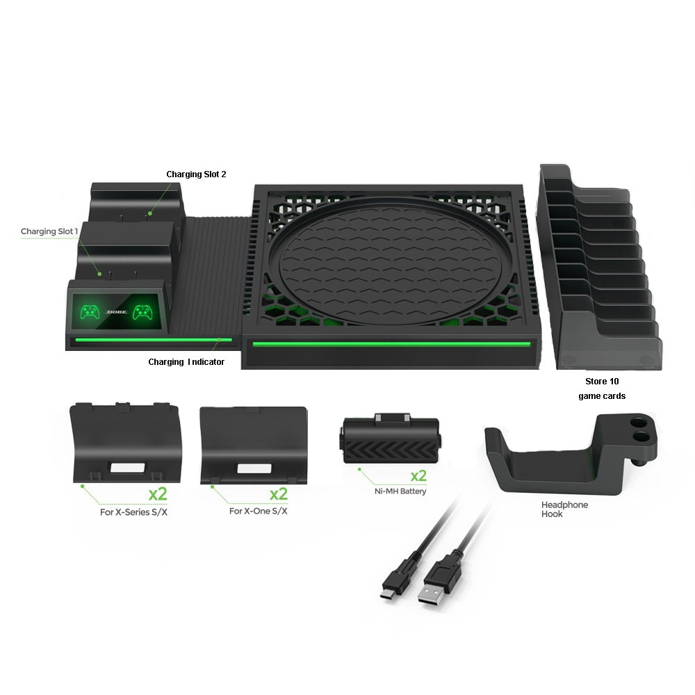 For Xbox Series X Console Multi-Charging Dock With Disk Holder