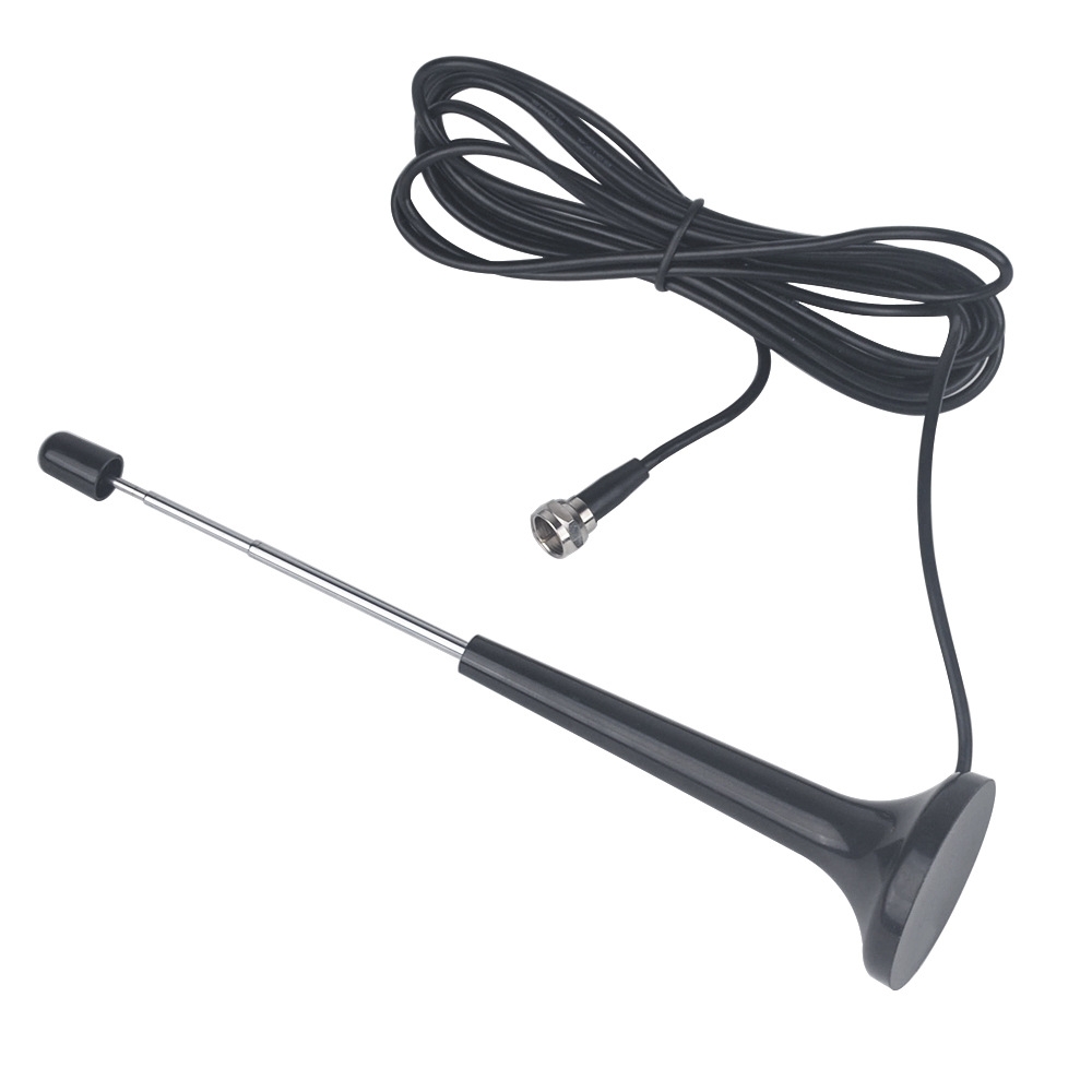 Extended Radio Antenna With Magnetic Base TV Adapting F-Connector FM Regulatory TV Radio Antenna