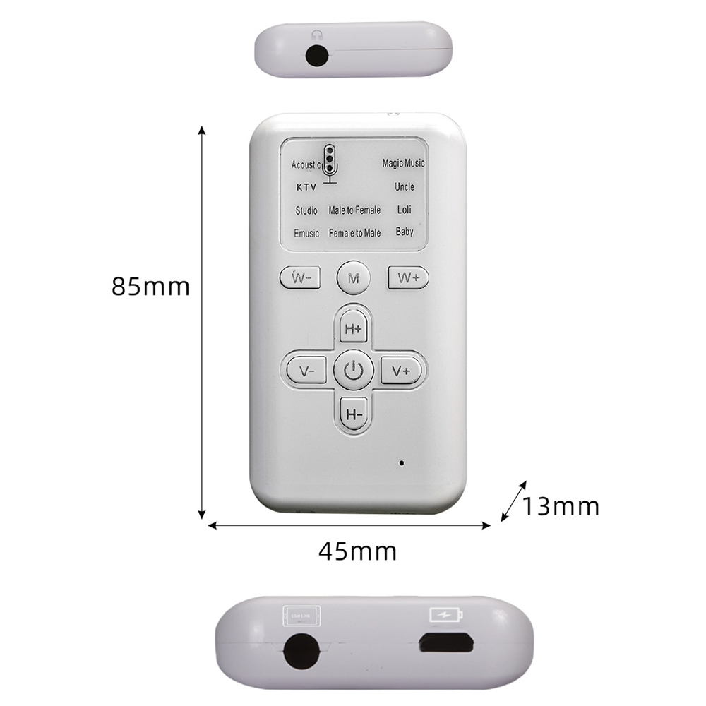 M11 Mini Phone Computer Sound Card Voice Changer Live Karaoke Recording Voice Transformer(English)