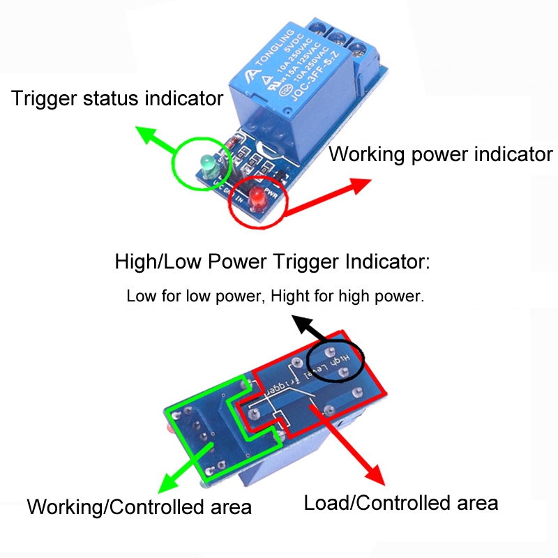 5V 1 Way Relay Module Low Power Trigger Relay Expansion Board