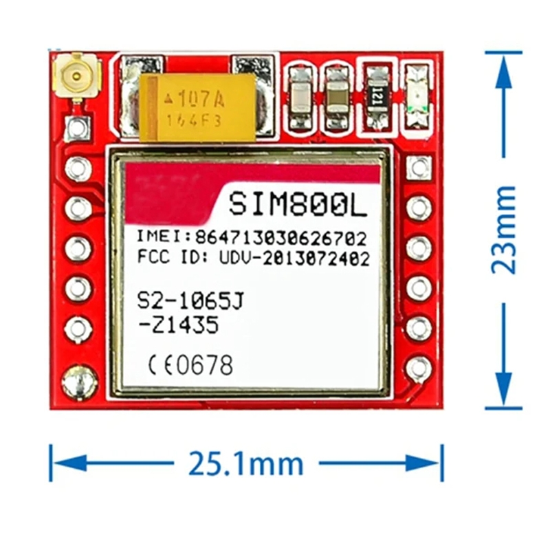 SIM800L GPRS Adapter Board GSM Module Micro SIM Card Core Board GSM Mod(With Antenna)