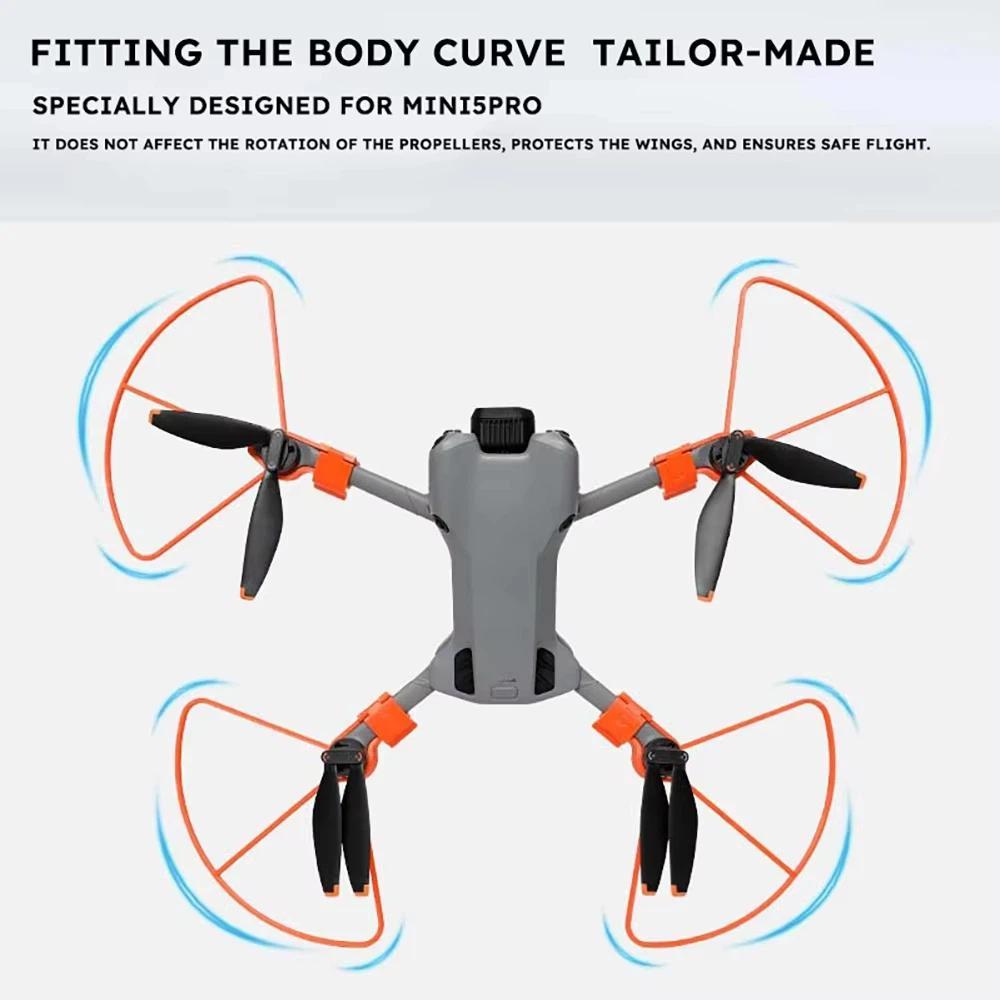 Anneau De Protection Pour Drone DJI Mini 5 Pro - Avec Trépied Surélevé, Orange, Anti-collision Et Réglable En Hauteur - 7