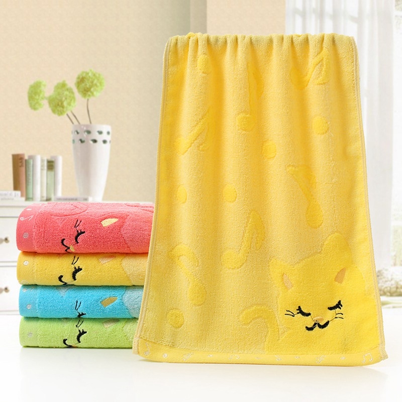 Juniors Sun And Cloud Embroidered Small Towel - 30X30 Cms