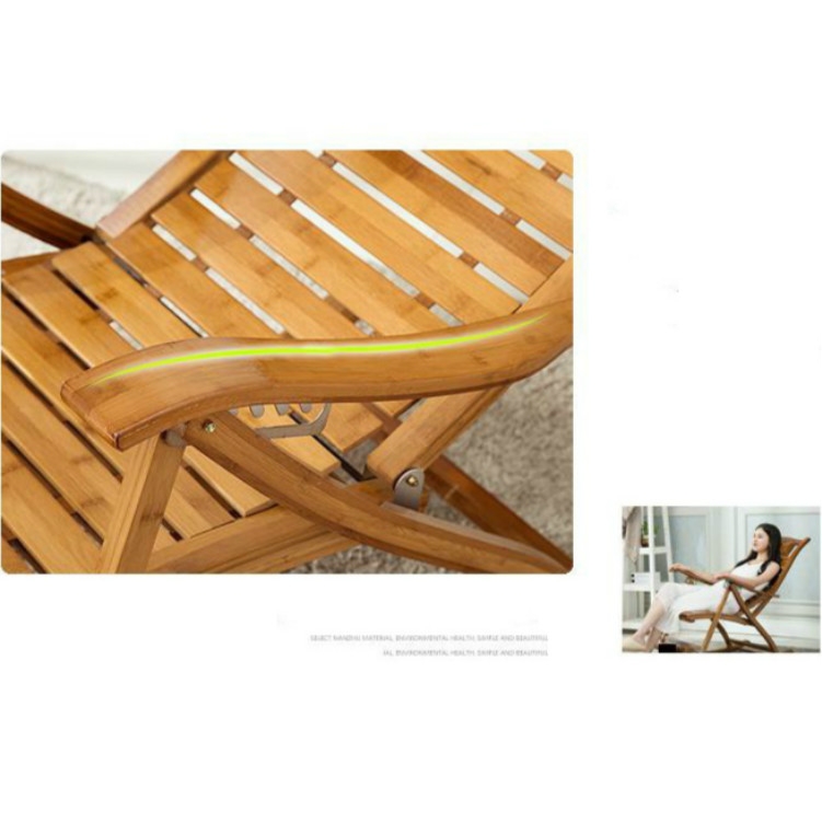 Silla mecedora para adultos, silla de ocio Siesta, ocio, hogar, balcón,  plegable, silla individual para oficina, ancianos, silla de salón de bambú
