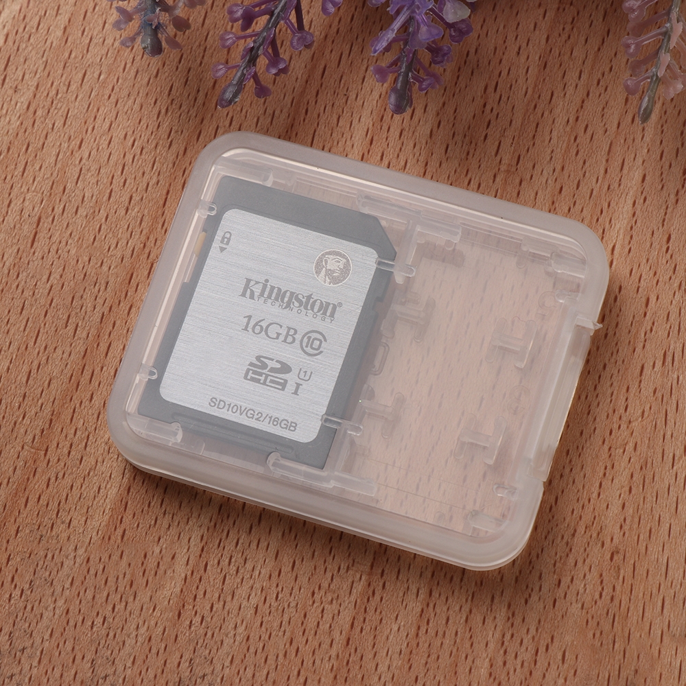 10 PCS Mini Transparent Multifunctional Storage Card Box