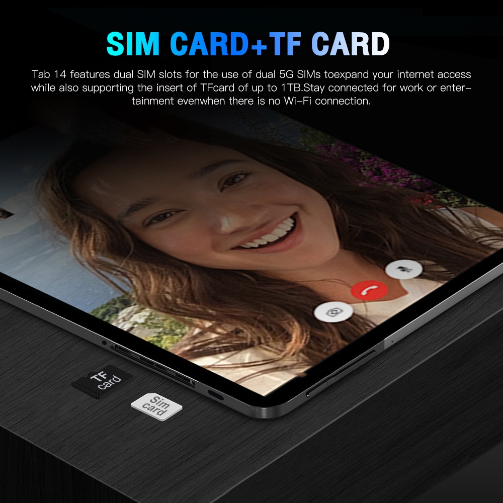 Tab14 / P14 แท็บเล็ตโทรศัพท์, 1GB + 16GB, หน้าจอ 8.0 นิ้ว