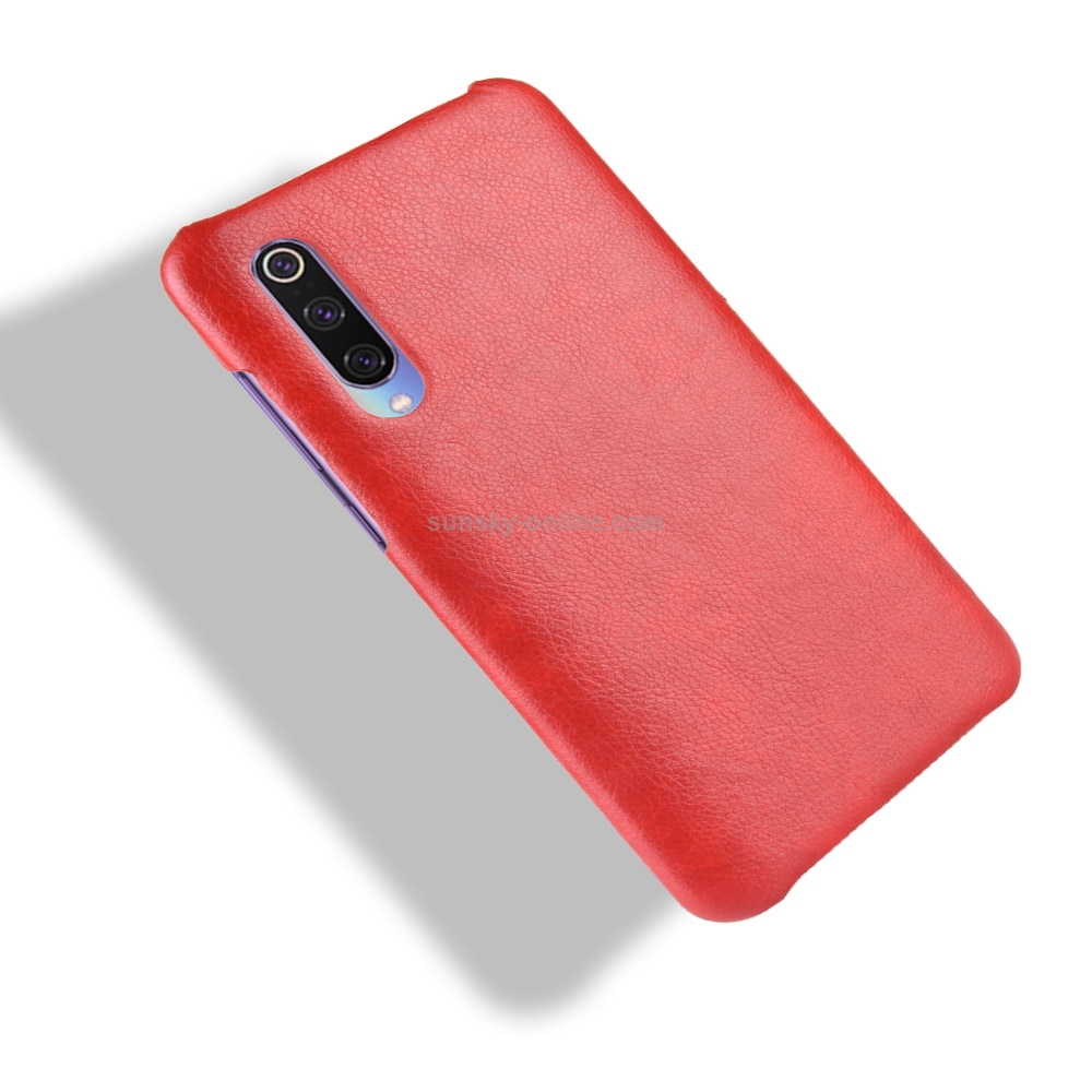 SUNSKY เคส PC PU เนอลนจกนกระแทกสำหรบ Xiaomi Mi 9 SE สแดง