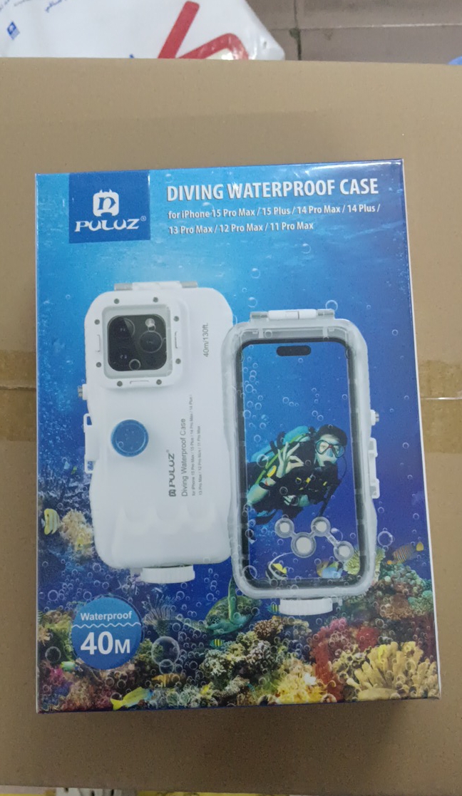 Custodia Impermeabile PULUZ Per IPhone - 40m Per Surf, Snorkeling, Foto Subacquee Bianca - Foto 11