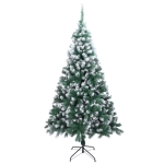 [US Magazijn] 7FT Indoor Outdoor Christmas Holiday Decoration Spray White PVC Kerstboom met 870 Takken