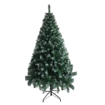 [US Magazijn] 6FT Indoor Outdoor Kerstvakantie Decoratie Ijzeren Been Witte PVC Kerstboom met 650 Takken