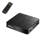 T96 Mars 4K HD Smart TV Box مع جهاز تحكم عن بعد ، Android 7.1.2 ، S905W رباعي النواة 64 بت ARM Cortex-A53 ، 1 جيجابايت + 8 جيجابايت ، يدعم بطاقة TF ، HDMI ، LAN ، AV ، WiFi (أسود)