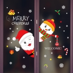 Оконное стекло двери съемный рождественский фестиваль стикер стены украшения (6253)