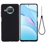For Xiaomi Mi 10T Lite 5G Pure Color Liquid Silicone Shockproof Full Coverage Case(Black)