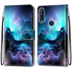 For Alcatel 1SE 2020 Coloured Drawing Cross Texture Horizontal Flip PU Leather Case with Holder & Card Slots & Wallet & Lanyard(Colorful Clouds)