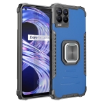 For OPPO Realme 8 Pro Fierce Warrior Series Armor All-inclusive Shockproof Aluminum Alloy + TPU Protective Case with Ring Holder(Blue)
