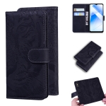 For OPPO A55 5G / A54 4G Tiger Embossing Pattern Horizontal Flip Leather Case with Holder & Card Slots & Wallet(Black)