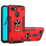 For OPPO A7 / A5s (AX5s) PC + TPU Protective Case with 360 Degrees Rotatable Ring Holder(Red)
