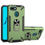 For OPPO A7 / A5s (AX5s) PC + TPU Protective Case with 360 Degrees Rotatable Ring Holder(Dark Green)