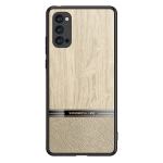 For OPPO Reno4 Pro Shang Rui Wood Grain Skin PU + TPU Shockproof Case(Wood Color)