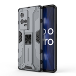 For vivo iQOO 8 Pro Supersonic PC + TPU Shock-proof Protective Case with Holder(Grey)