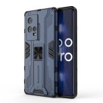 For vivo iQOO 8 Pro Supersonic PC + TPU Shock-proof Protective Case with Holder(Dark Blue)