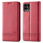 For Huawei Maimang 10 SE AZNS Magnetic Calf Texture Horizontal Flip Leather Case with Card Slots & Holder & Wallet(Red)