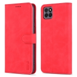 For Honor Play 20 AZNS Skin Feel Calf Texture Horizontal Flip Leather Case with Card Slots & Holder & Wallet(Red)