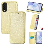For Huawei nova 8 SE Youth Blooming Mandala Embossed Pattern Magnetic Horizontal Flip Leather Case with Holder & Card Slots & Wallet(Yellow)