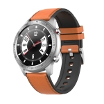 MX13 1.3 inch IPS Touchscreen IP68 Waterdichte Smart Watch, Ondersteuning Slaap Monitoring / Hartslag Monitoring / Bluetooth Oortelefoon Play Music / Bluetooth Call, Style: Lederen Band (Brown)